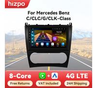 Hizpo-Radio con GPS para coche, reproductor con Android, 2DIN, Carplay inalámbrico, 9 pulgadas, 4G, para Mercedes Benz CLC W203 Clase C C180 C200 CLK200 CLK W209 S8 (8GB 128GB)