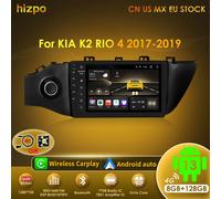 Hizpo-Radio con GPS para coche, reproductor Multimedia con Android, 8 núcleos, Carplay, 2 Din, estéreo, 8G, 2017G, para KIA K2 RIO 4 2019-128 W1-2G 32G-8cores-4G