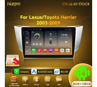 Hizpo Radio de coche Android14 QLED para Lexus RX300 RX330 RX350 RX400H II 2 Toyota Harrier XU30 reproductor estéreo navegación Auto Carplay QS6-6G 64G-8cores-4G