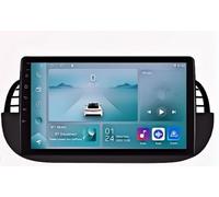hizpo Radio de coche con pantalla táctil de 9 pulgadas compatible con Fiat 500 2007-2014 con Carplay/Android Auto 4 Core UPC 2 + 32 GB Dab adaptador de radio de coche WiFi 4G Mirror Link (negro-1)