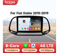 Hizpo-Radio Multimedia con GPS para coche, autorradio con voz IA, 2DIN, CarPlay, Android, navegación automática, BT, 4G, para Fiat Doblo 2015 - 2019 P1 (1GB 32GB)