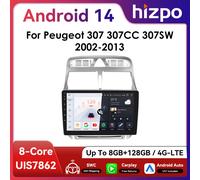 Hizpo-Radio Multimedia con GPS para coche, reproductor con Android, CarPlay, 2DIN, 9 pulgadas, RDS, DSP, 4G, BT, para Peugeot 307, 307CC, 307SW, 2002 - 2013 T2 (4Core 2G 32G) C