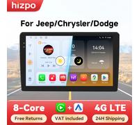 Hizpo-Radio Multimedia con GPS para coche, reproductor de vídeo con Android, 10,1 pulgadas, Navi, para JEEP Compass Patriot Chrysler 300C Sebring Liberty Dodge Wrangler QS8PNC with 360 camera