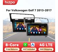 Hizpo sistemas inteligentes de coche inteligente para VW Golf 7 2013-2017 reproductor Multimedia GPS 2din Autoradio CarPlay Android Auto 2din Radio S8 with 360 camera-B