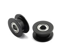 HJ Garden 20 Dientes 5 mm Calibre intermedio polea con rodamiento 2GT aleación de Aluminio H Tipo GT2 Rueda síncrona sin Dientes para 6 mm Ancho cinturón Impresora 3D CNC mecánico Drive