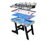 hj HLC® Mesa Multijuegos Plegable 4 en 1 Mesa de Billar,Ping Pong,Hockey y Futbolín (109 x 60,5 x 82 cm) Buen Regalo para Las Fiestas Juegos Entre Familia