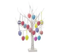 Hjatirace Árbol de Huevo para Pascua, de Ramas Flexibles LED, 23.6 Pulgadas, árboles de Pascua de Mesa con batería y alimentación por USB, para Sala de Estar, hogar, Chimenea, Chimenea