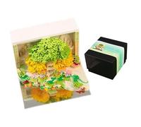 Hjatirace Bloc De Notas 3D, Escultura De Papel 3D Almanaque, Libreta De Apuntes Con Diseño De Árbol Con Flores Y Hojas Arrancables, Para Aula, Escuela, Desplazamiento, Entrenamiento, Navidad,