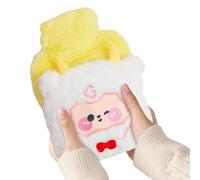 Hjatirace Bolsa de agua caliente, paquete de calentamiento de manos y pies con funda de felpa, bolsa de agua tibia, para mano, abdomen, cuello, pierna, período menstrual, cama, sofá, guardería, lugar