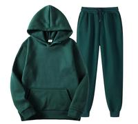 Hjatirace Conjuntos de sudaderas con capucha - Conjuntos de dos piezas informales de manga larga de color liso para mujer - de 2 piezas para mujer, traje de viaje, conjuntos de de 2