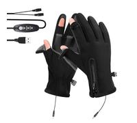 Hjatirace Guantes Térmicos - Calentador de Manos Impermeable,Guantes de Senderismo Invernal con Carga USB 3 Niveles de Calor Antiviento y Antideslizantes - para Trabajo, Ciclismo, Esquí, Conducción