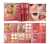 Hjatirace Juego De Maquillaje Para Niñas | Cosméticos de Larga Duración en Forma de Libro | Paleta De Maquillaje Con Sombra De Ojos E Iluminador,Para Desplazamientos Fotografía Escenario Citas Madre