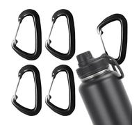 Hjatirace Mosquetón para Llaves - 5 Unidades de Mosquetón con Hebilla en Forma de D,Hebilla En D Multiusos,para Escalada, Mochila, Bolso, Camping, Gimnasio, Exterior, Equipaje, Senderismo, Garaje