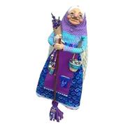 Hjatirace Muñeca de bruja de cocina, muñeca de buena suerte, adorno de bruja hecho a mano, figura ligera, toque popular cultural, 18 x 12,5 x 5 cm, para sala de estar