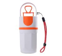 Hjatirace Patinete portátil para perro con bolsa de excrementos sin contacto, color naranja, azul claro, gris claro, 6,5 cm, para exteriores