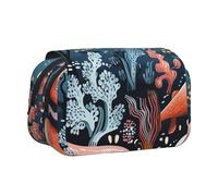 HJBNW Seal Whale Octopus Fish - Estuche para lápices con múltiples ranuras, gran capacidad, bolsa de maquillaje portátil para hombres y mujeres