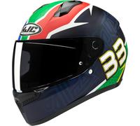 HJC C10 BB33 Casco, rojo-verde-azul, tamaño 2XL para Hombres