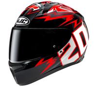 HJC C10 Diablo Mask Casco, Negro/Blanco/Rojo, Talla XS (54/55)