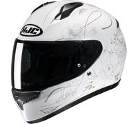 HJC C10 Epik Casco de señora, blanco-rosa, tamaño L para Mujer