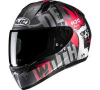 HJC Casco integral C10 Fop MC1SF Negro/Rojo Talla XS