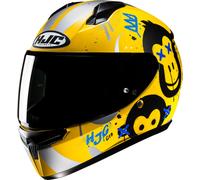 HJC C10 Geti Casco Juvenil, negro/amarillo, Talla XXXS (50/51)