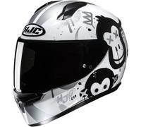 HJC Casco integral C10 GETI MC10 juvenil negro-blanco-plata talla S