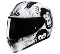 HJC Casco integral C10 GETI MC10 Juvenil 3XS Negro-Blanco-Plata