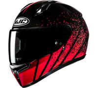 HJC C10 Haven Casco, negro/rojo, Talla L (58/59)