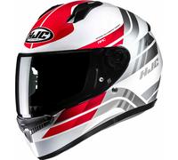 HJC C10 Hiper Casco, blanco/rojo/gris, Talla XS (54/55)