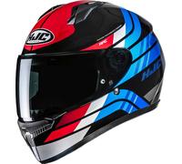 HJC C10 Hiper Casco, negro/rojo/azul, Talla XXL (62/63)
