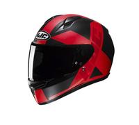 HJC C10 Tez Casco, negro-rojo, tamaño 2XL