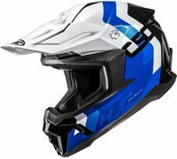 HJC C50 Primal Casco de motocross, negro-blanco-azul, tamaño XS para Hombres