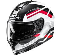 HJC C70N Belis Casco, negro-blanco-rojo, tamaño S para Hombres