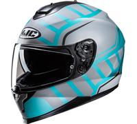 HJC C70N Holt Casco, Azul/Plata, Talla M (57/58)