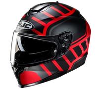 HJC C70N Holt Casco, negro-gris-rojo, tamaño S para Hombres