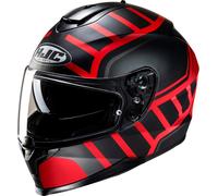 HJC C70N Holt Casco, negro/gris/rojo, Talla M (57/58)