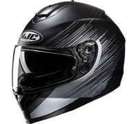 HJC C70N Sway Casco, negro/plata, Talla M (57/58)