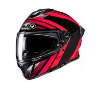 HJC C71 Casco Integral de Motocicleta Faber Unisex Adulto Negro/Rojo