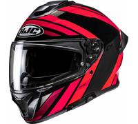 HJC C71 Faber Casco, negro/rojo, Talla XS (54/55)