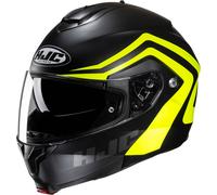 HJC C91N Nepos Casco, negro-amarillo, tamaño XS 54 55 para Hombres
