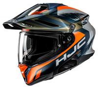 HJC Casco integral RPHA 60 Quid MC47SF Enduro negro-naranja-oro-plata Talla S para hombre