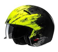HJC i20 Furia Casco Jet, negro-amarillo, tamaño S para Hombres