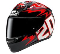 HJC C10 Diablo Mask Casco, negro-blanco-rojo, tamaño XL para Hombres