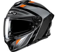 HJC Casco integral C71 Faber – Negro/Gris/Naranja – Talla M para hombre