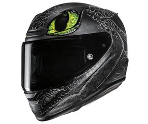 HJC, Casco Moto Integral RPHA 12 TOOTHLESS II UNIVERSAL Black/Green MC4SF, XXL