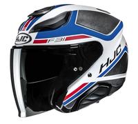 HJC Casco Moto Jet F31 CERON MC21SF Blanco-Rojo-Azul XL