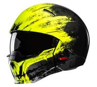 HJC i20 Furia Casco Jet, negro-amarillo, tamaño L para Hombres