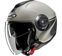 HJC i40N Vision Casco jet, negro-gris, tamaño L para Hombres