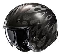 HJC V31 Firo Casco jet, negro-gris, tamaño XL para Hombres