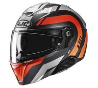 HJC Casco modular i91 Arven MC6HSF negro-naranja-plata XXL